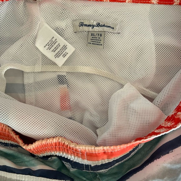 Tommy Bahama Baja Hazy Tides Board Shorts/Swim Trunks 9” Inseam Orange/blue/grey - Picture 9 of 12